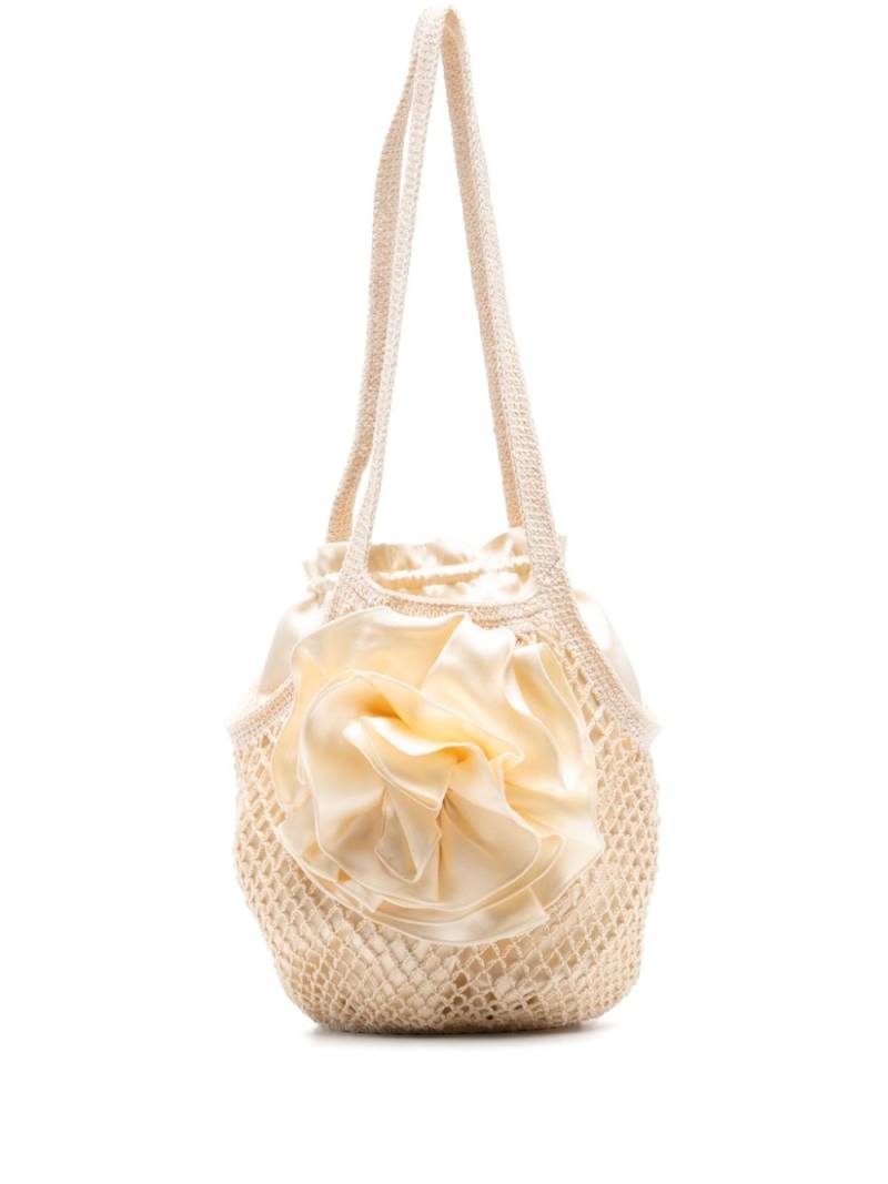 Magda Butrym Sevana medium crochet tote - Neutrals von Magda Butrym