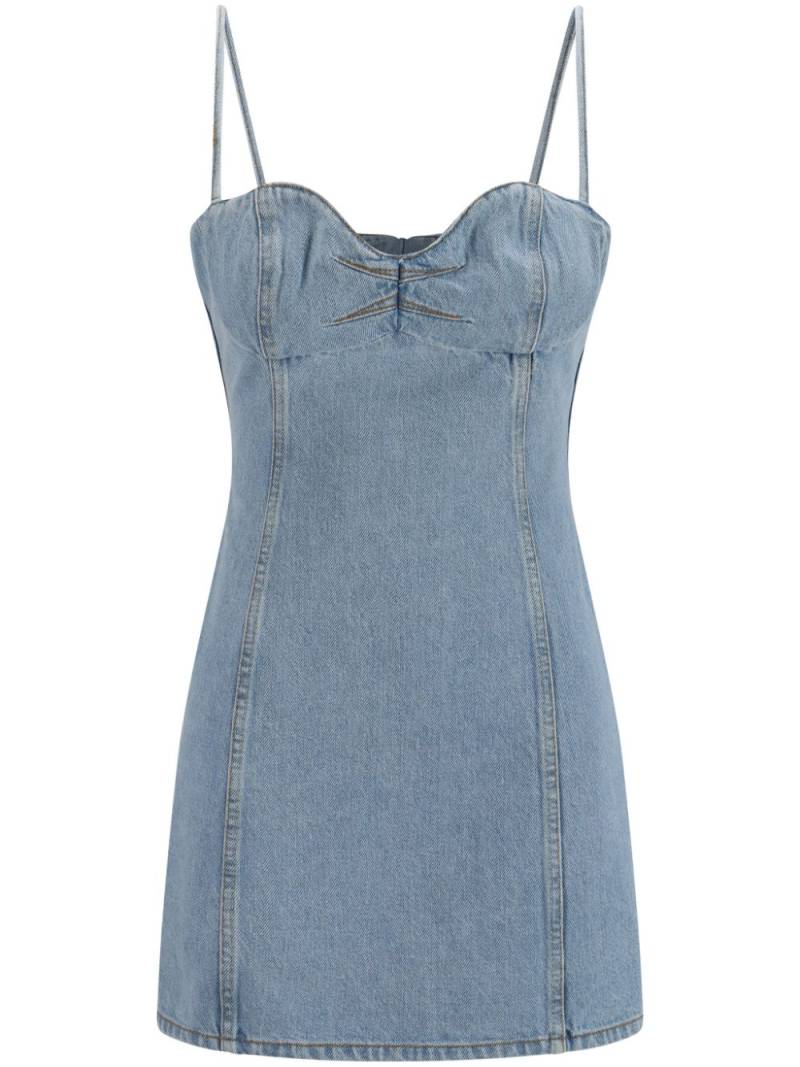 Magda Butrym Sweetheart denim mini dress - Blue von Magda Butrym