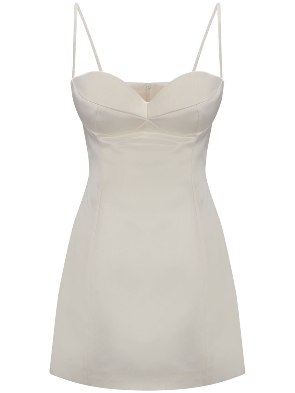 Magda Butrym Sweetheart satin mini dress - Neutrals von Magda Butrym