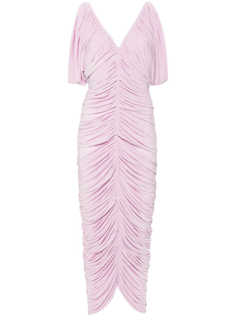 Magda Butrym V-neck ruched maxi dress - Pink von Magda Butrym