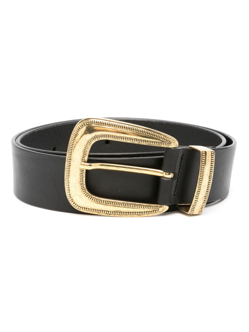 Magda Butrym buckled leather belt - Black von Magda Butrym