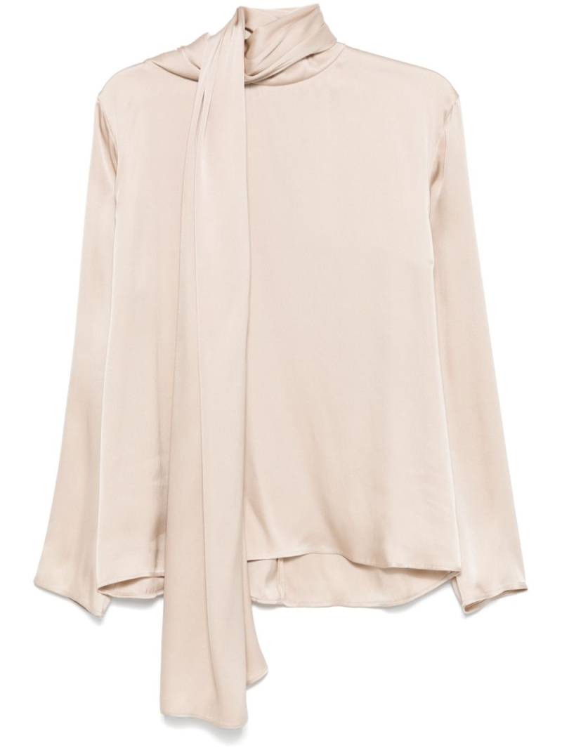 Magda Butrym cape-effect silk blouse - Neutrals von Magda Butrym