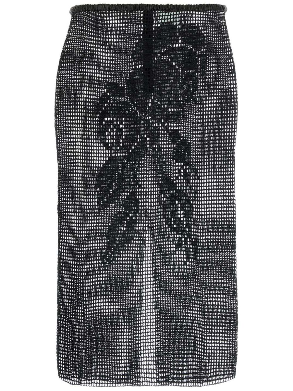 Magda Butrym crochet-knit skirt - Black von Magda Butrym