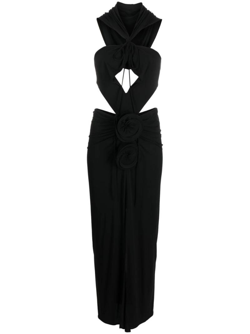 Magda Butrym cut-out silk maxi dress - Black von Magda Butrym