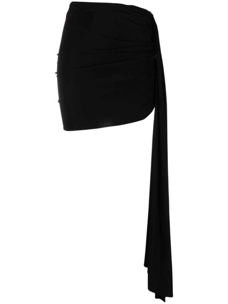 Magda Butrym draped asymmetric miniskirt - Black von Magda Butrym