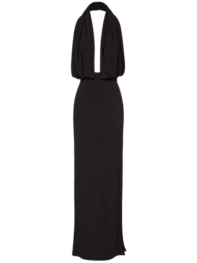 Magda Butrym draped-detail maxi dress - Black von Magda Butrym