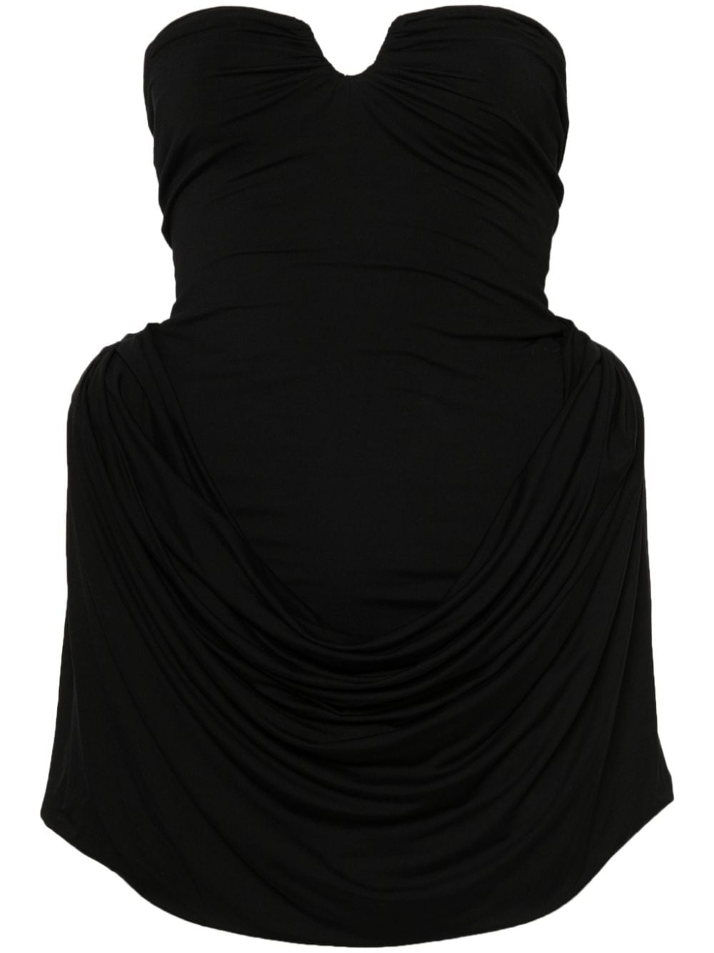 Magda Butrym draped jersey minidress - Black von Magda Butrym