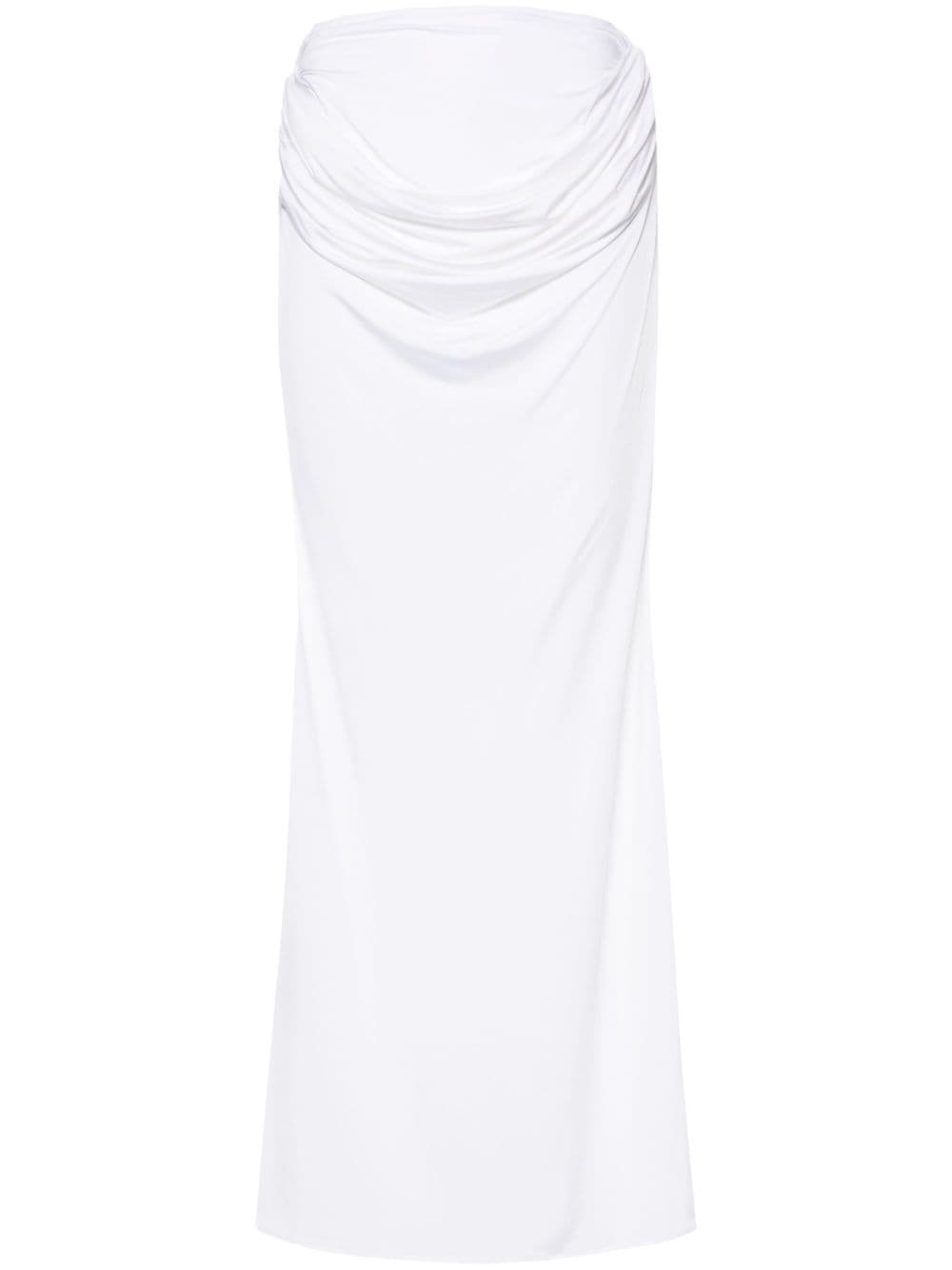 Magda Butrym draped maxi skirt - White von Magda Butrym