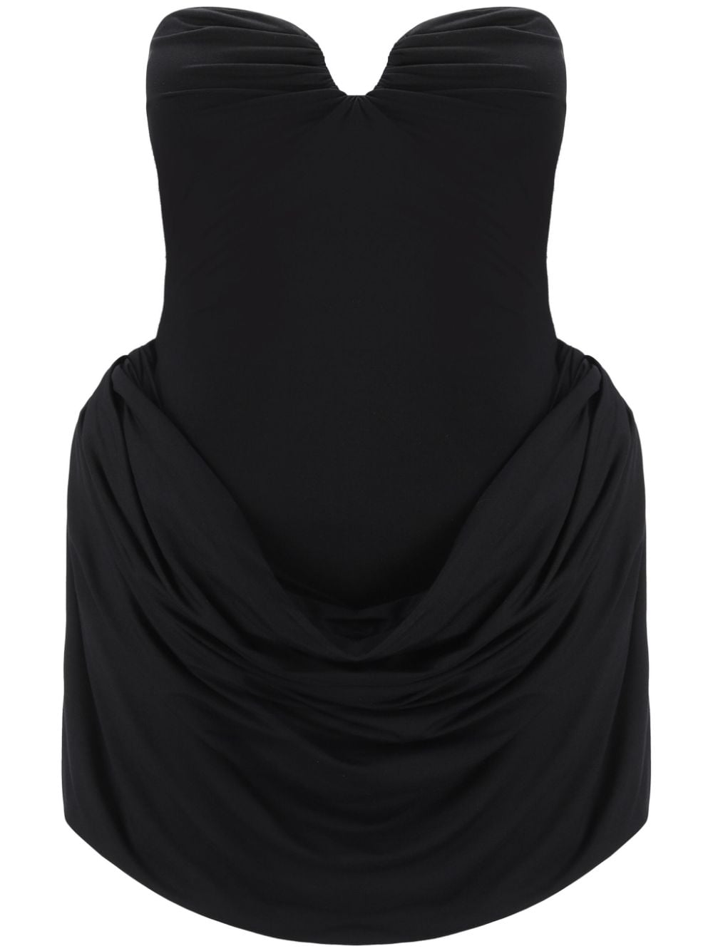 Magda Butrym draped strapless babydoll mini dress - Black von Magda Butrym