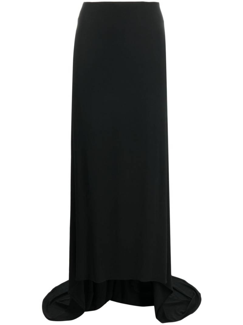 Magda Butrym floor-length asymmetric draped skirt - Black von Magda Butrym