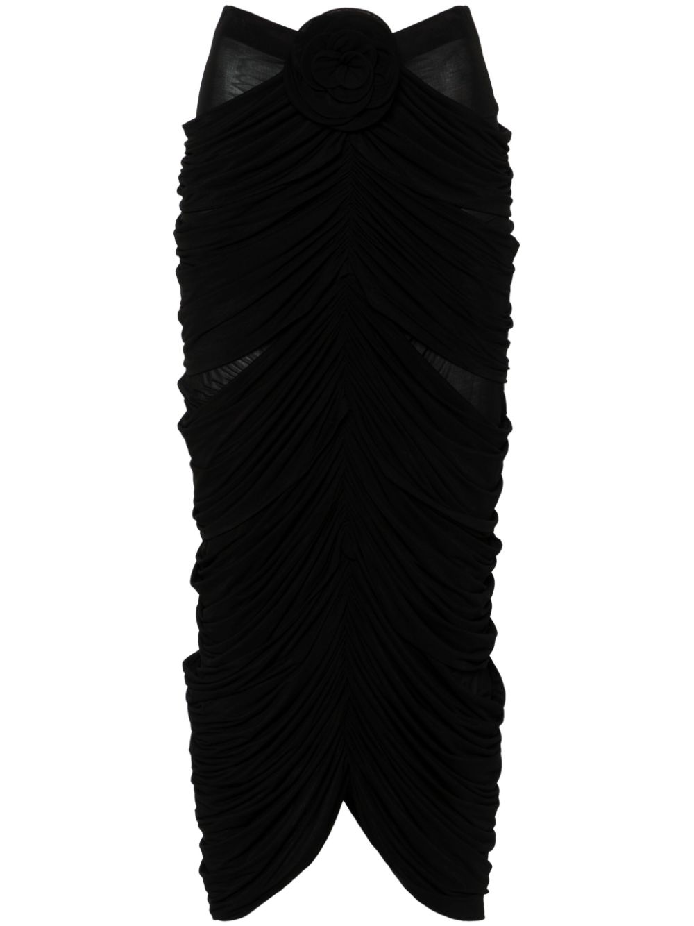 Magda Butrym floral appliqué midi dress - Black von Magda Butrym