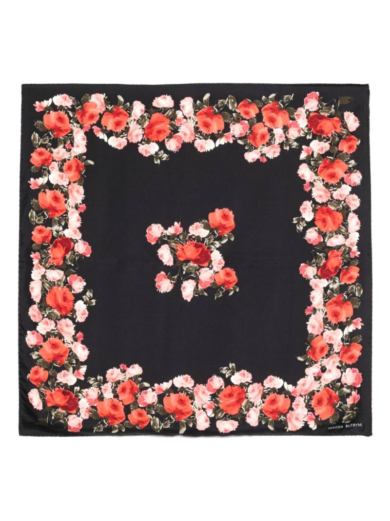 Magda Butrym floral-print scarf - Black von Magda Butrym