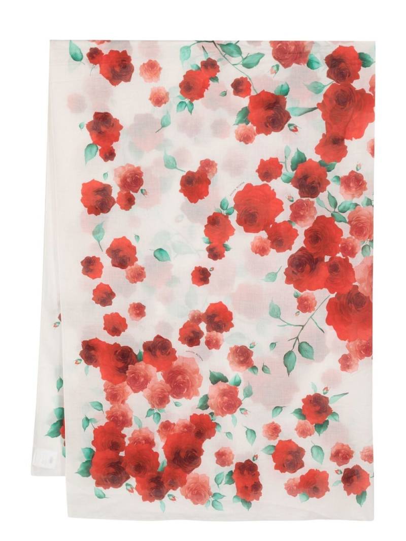 Magda Butrym floral-print silk scarf - Neutrals von Magda Butrym