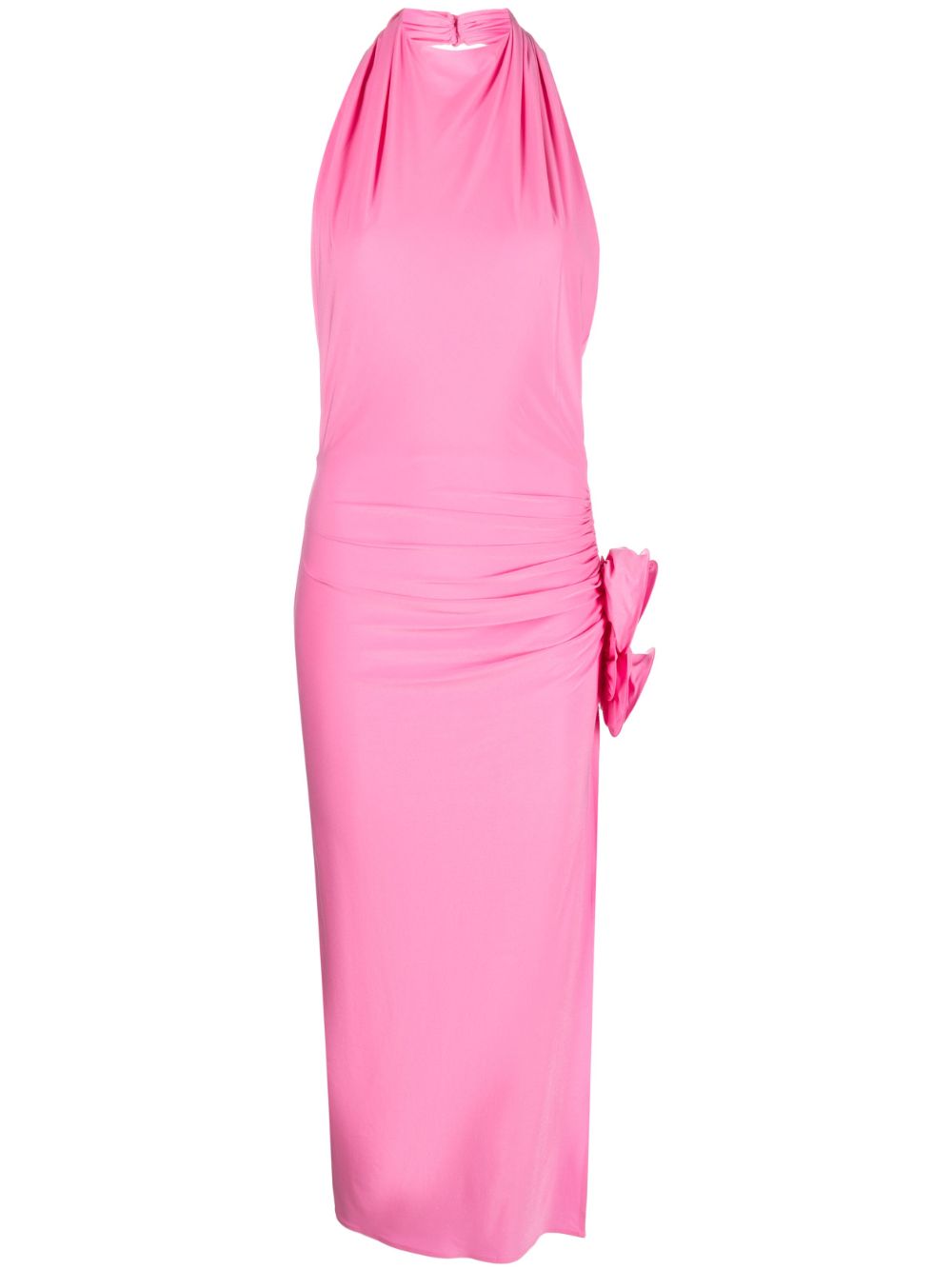 Magda Butrym flower-appliqué halterneck midi dress - Pink von Magda Butrym