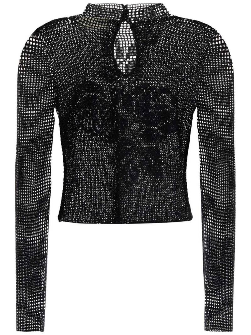 Magda Butrym lace crochet-knit blouse - Black von Magda Butrym