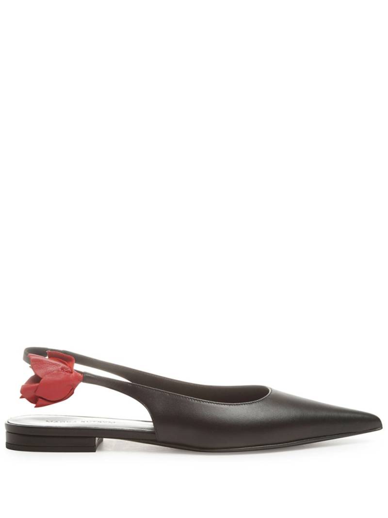 Magda Butrym leather ballerina shoes - Black von Magda Butrym