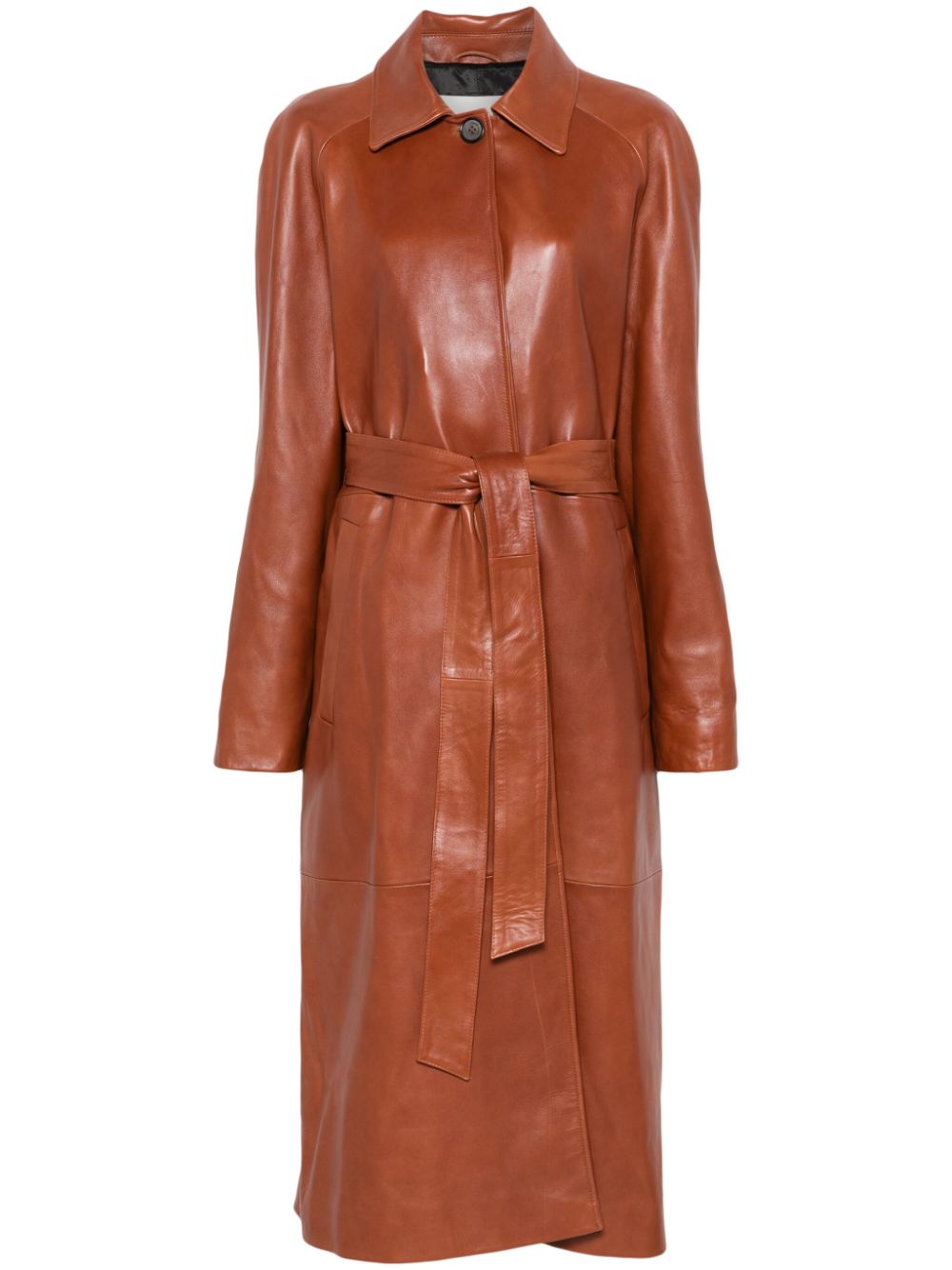 Magda Butrym leather coat - Brown von Magda Butrym