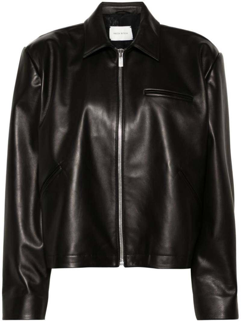 Magda Butrym leather zip jacket - Black von Magda Butrym