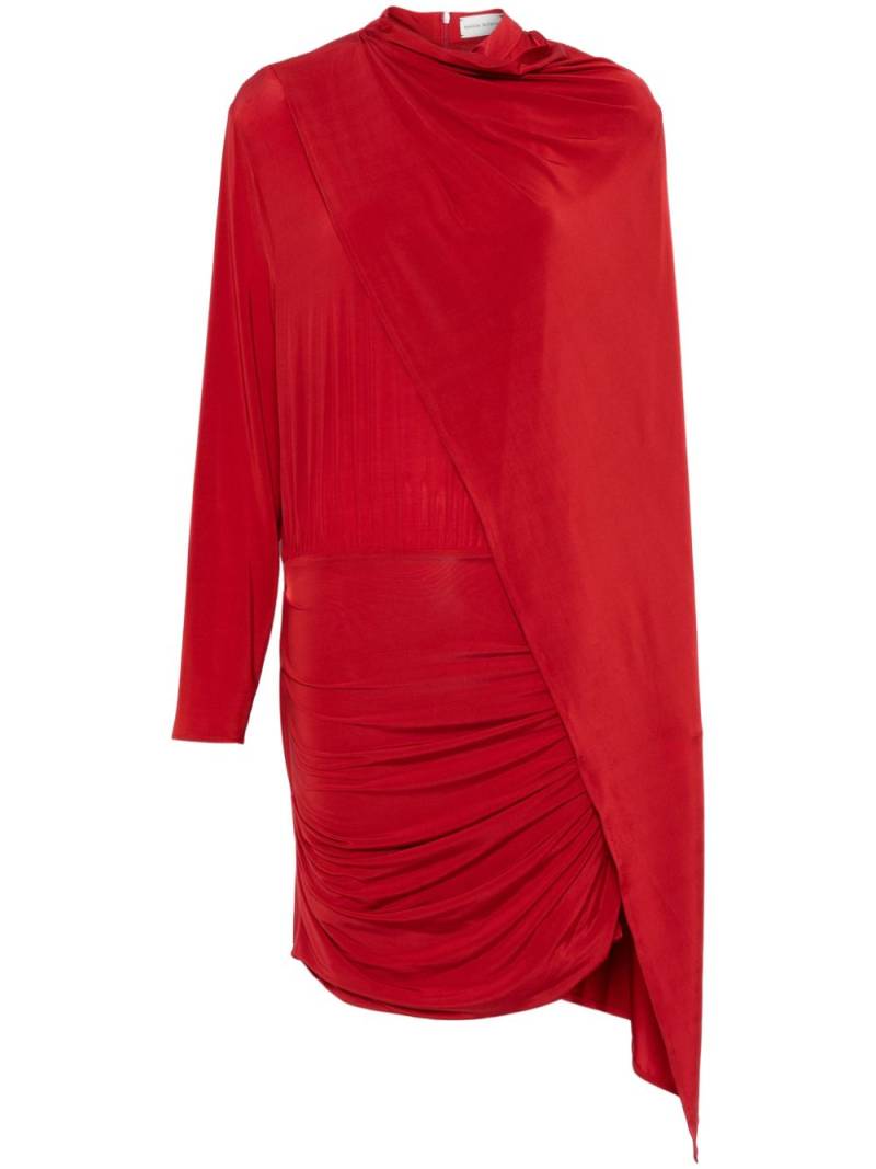 Magda Butrym long-sleeve cape-effect dress - Red von Magda Butrym