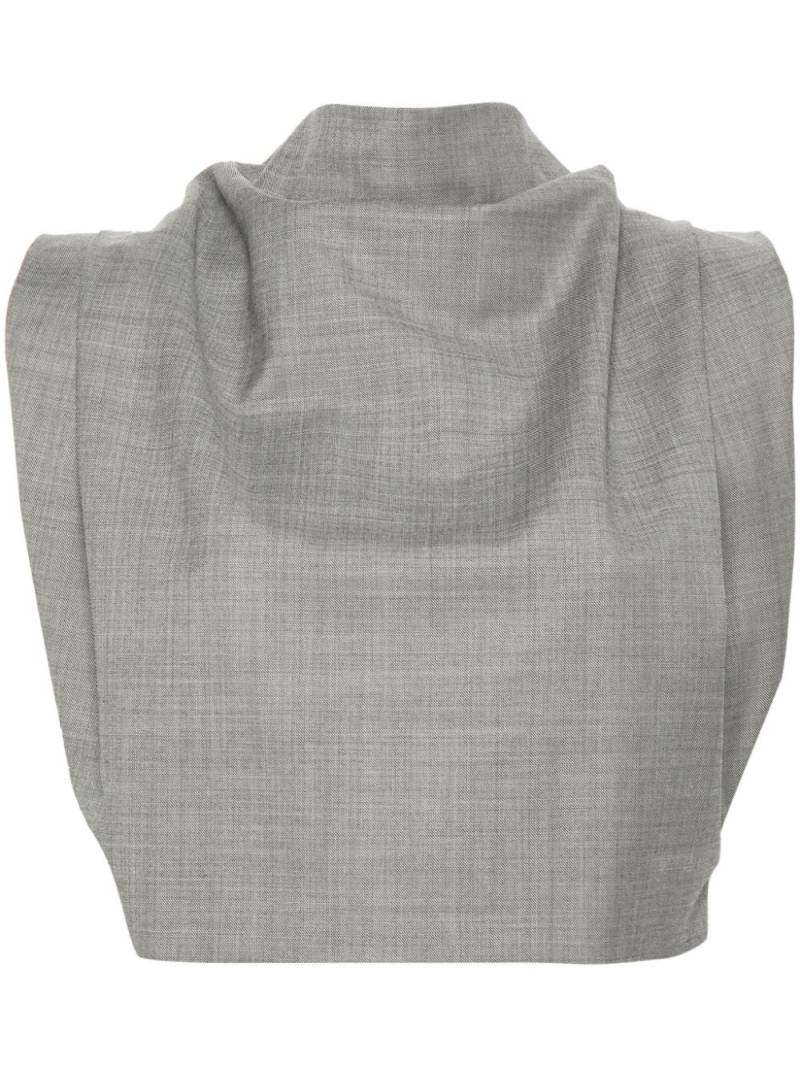 Magda Butrym mock-neck wool-blend tank top - Grey von Magda Butrym