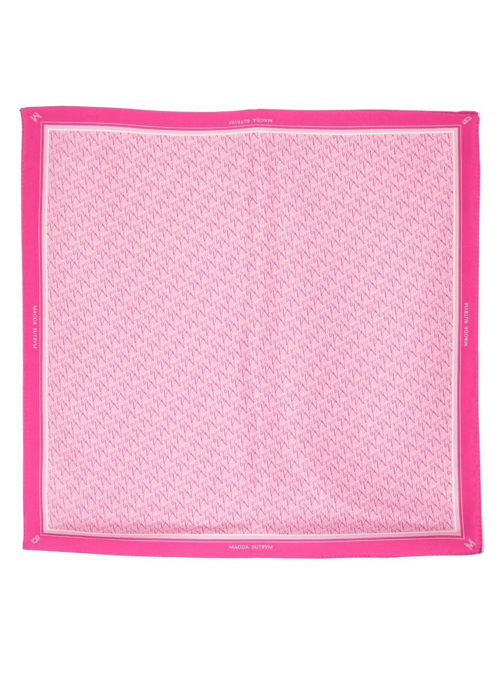 Magda Butrym monogram-print silk scarf - Pink von Magda Butrym