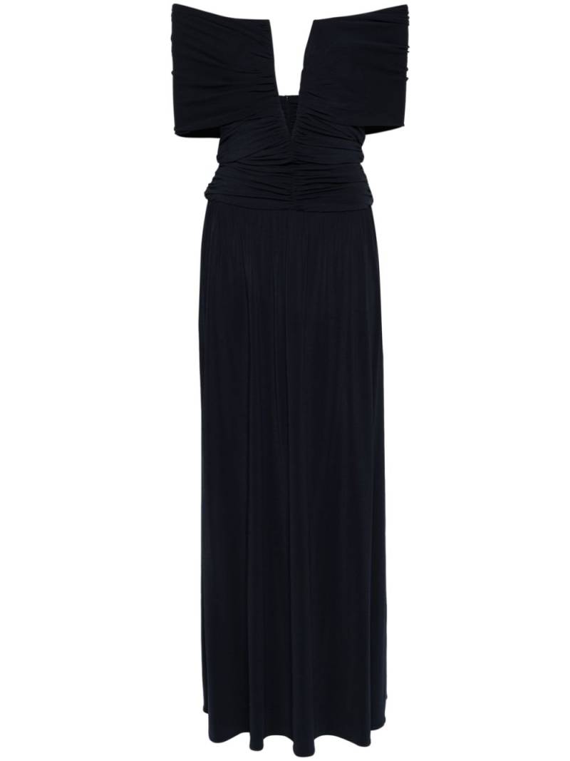 Magda Butrym off-shoulder ruched maxi dress - Blue von Magda Butrym