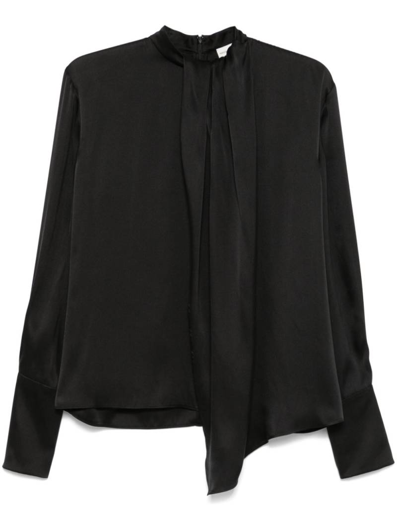 Magda Butrym round neck silk blouse - Black von Magda Butrym