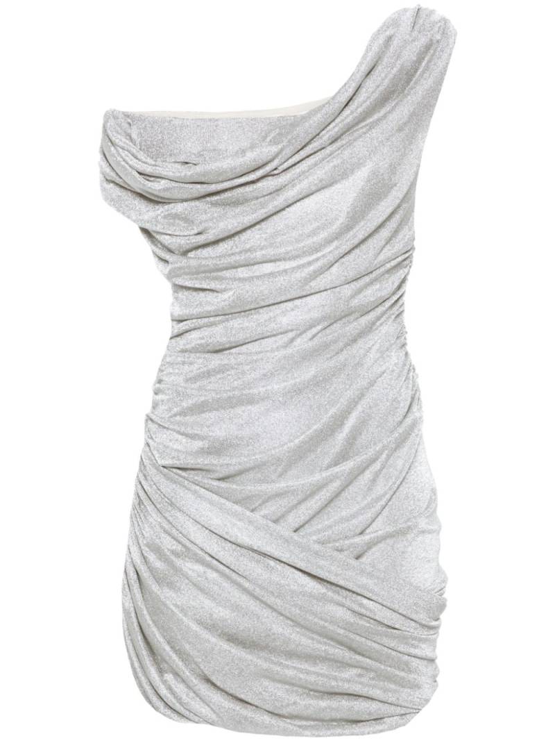 Magda Butrym ruched lurex minidress - Silver von Magda Butrym