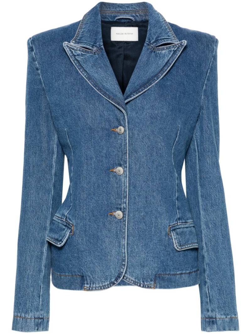 Magda Butrym single-breasted denim blazer - Blue von Magda Butrym