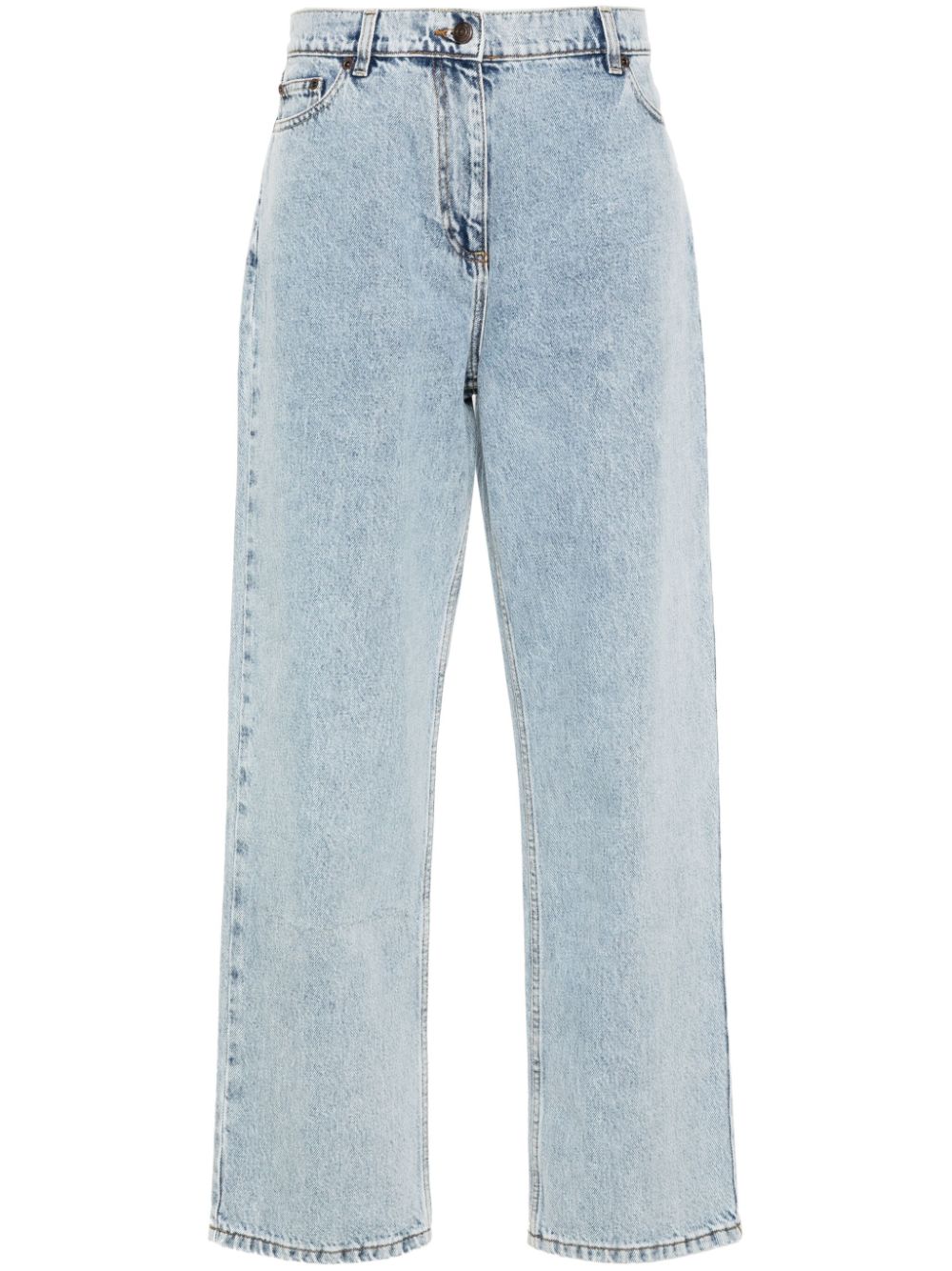 Magda Butrym straight-leg cotton jeans - Blue von Magda Butrym