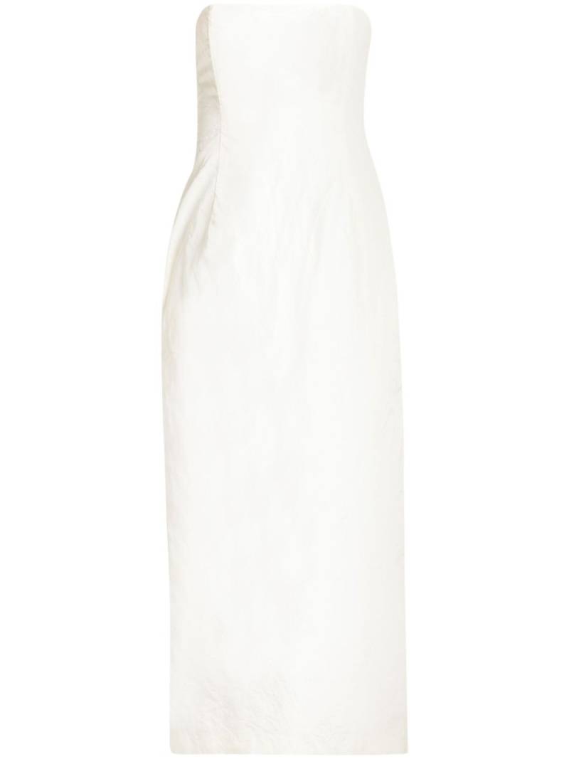 Magda Butrym strapeless midi dress - White von Magda Butrym