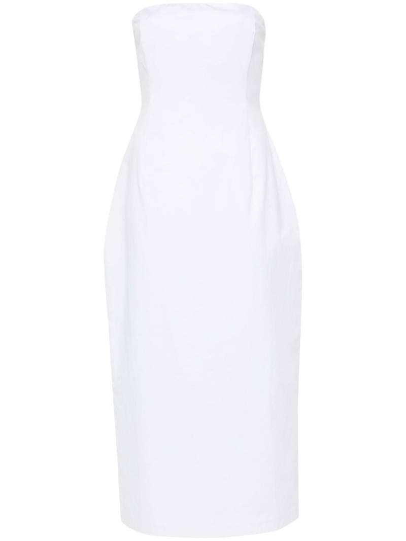 Magda Butrym strapless cotton midi dress - White von Magda Butrym