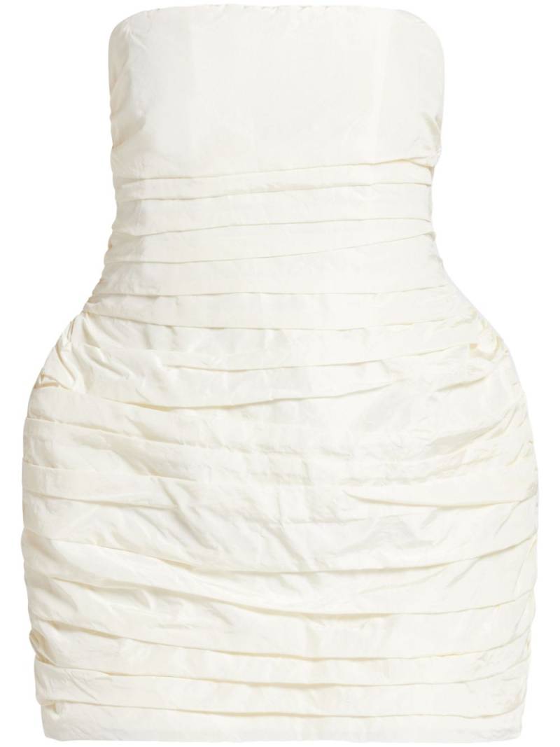 Magda Butrym strapless draped mini dress - White von Magda Butrym