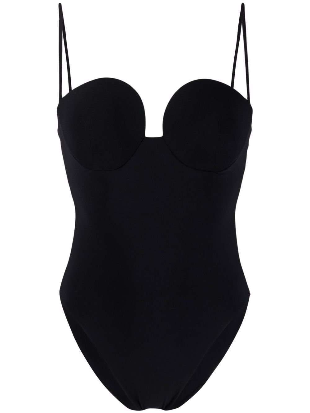 Magda Butrym sweetheart neckline swimsuit - Black von Magda Butrym