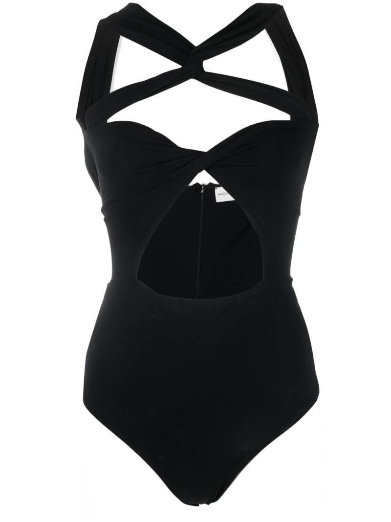 Magda Butrym twisted cut-out bodysuit - Black von Magda Butrym