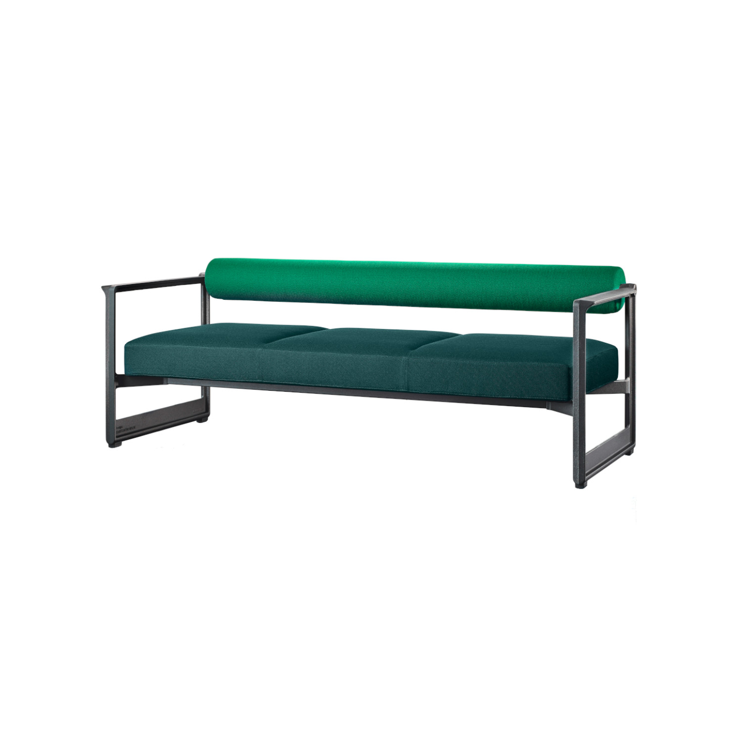 Brut 3er Stoff-Sofa, Bezug kvadrat vidar 4 - 943/salbeigrün von Magis Spa