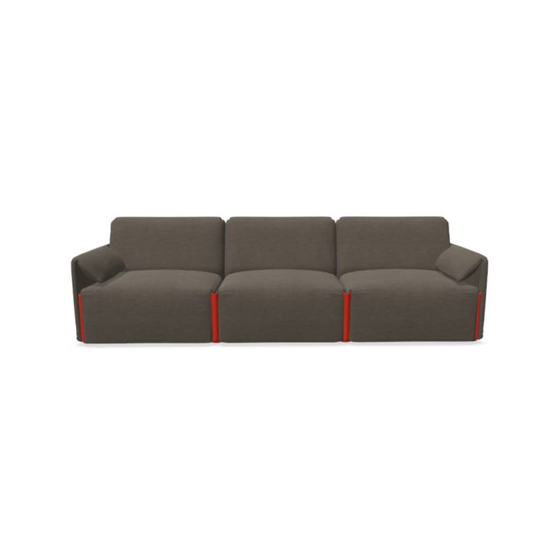 Costume 3er Stoff-Sofa , Ausführung c - ohne armlehnen, Bezug kvadrat uniform mélange - 153/warmgrau, Farbe Connector blau 1790c von Magis Spa