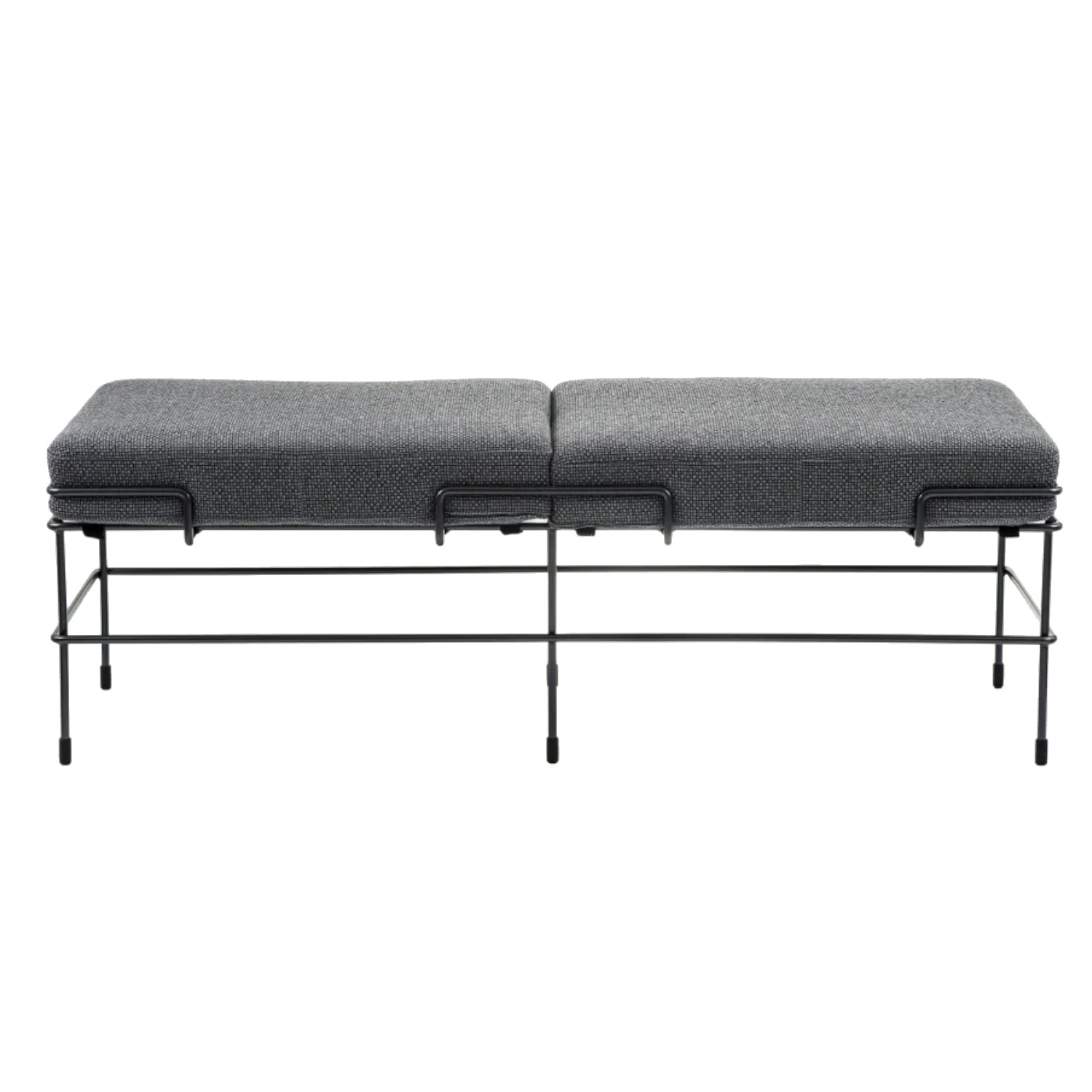 Traffic_2 2er Stoff-Sitzbank, Bezug kvadrat tonus 4 - 216/grau, Gestell schwarz 5013 Traffic_2 2er Stoff-Sitzbank, Bezug kvadrat tonus 4 - 216/grau, Gestell schwarz 5013 von Magis Spa
