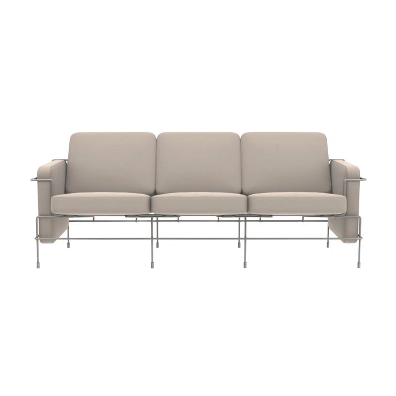 Traffic_2 3er Stoff-Sofa, Bezug kvadrat tonus 4 - 454/amber, Gestell schwarz 5013 von Magis Spa