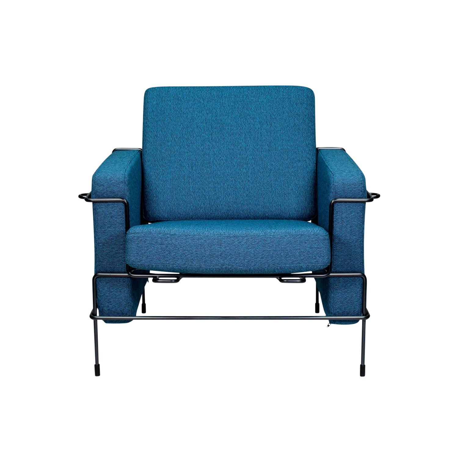 Traffic_2 Sessel , Bezug kvadrat tonus 4 - 210/blau, Gestell schwarz 5013 von Magis Spa