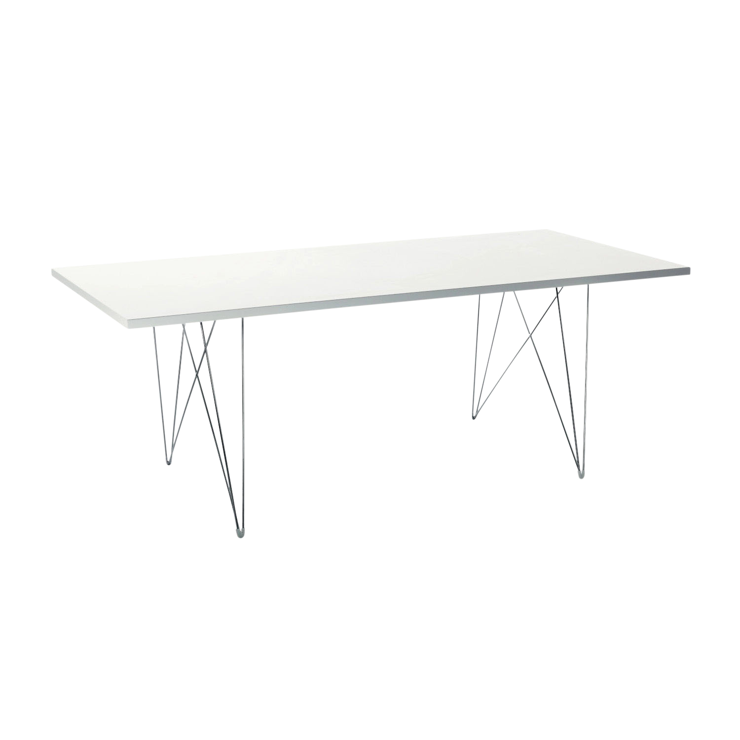 XZ3 Rechtecktisch , Tischplatte mdf, weiss 8500, Gestell weiss lackiert XZ3 Rechtecktisch , Tischplatte mdf, weiss 8500, Gestell weiss lackiert von Magis Spa