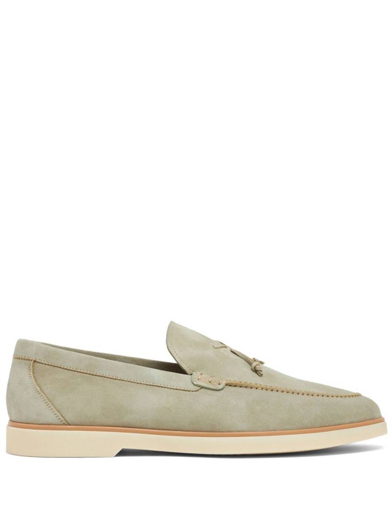 Magnanni almond-toe suede loafers - Green von Magnanni