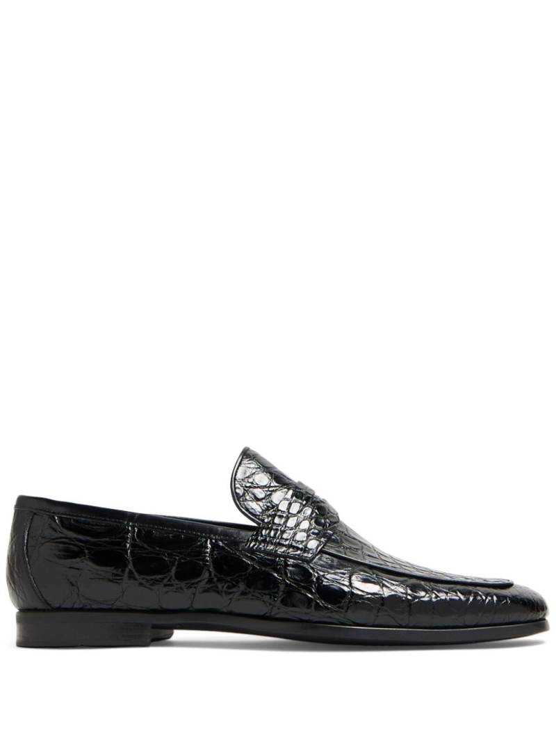 Magnanni embossed texture loafers - Black von Magnanni