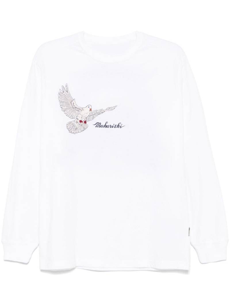 Maharishi 5316 Peace Mount Maha T-shirt - White von Maharishi