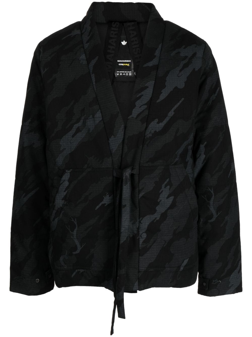 Maharishi Bonsai Forest-print padded jacket - Black von Maharishi