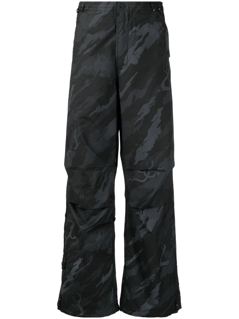 Maharishi Bonsai Forest-print trousers - Blue von Maharishi