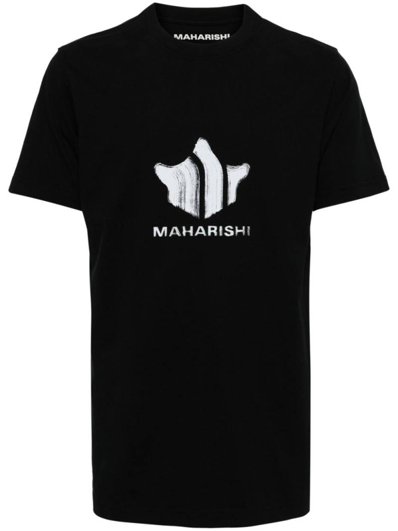 Maharishi Brushstroke Temple organic-cotton T-shirt - Black von Maharishi