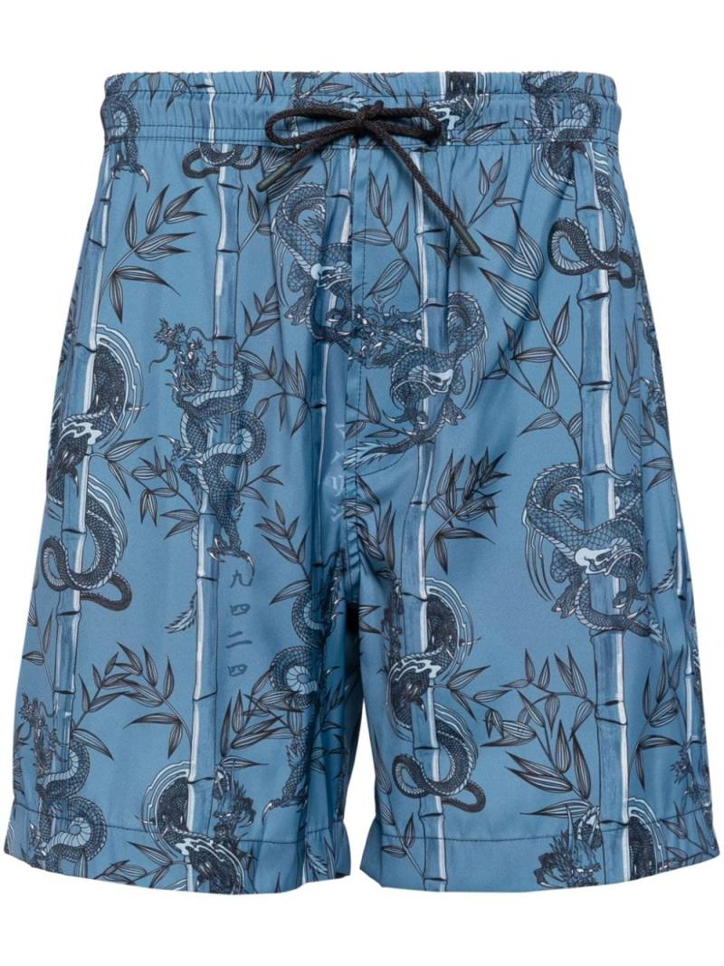 Maharishi Dragon Bamboo swim shorts - Blue von Maharishi