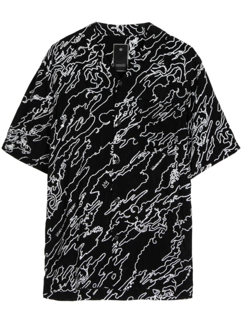 Maharishi Maha Basquiat abstract-print shirt - Black von Maharishi