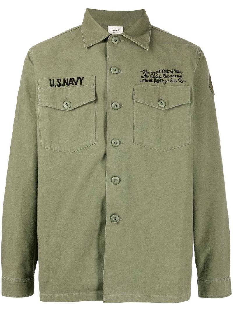 Maharishi May '68 embroidered shirt - Green von Maharishi